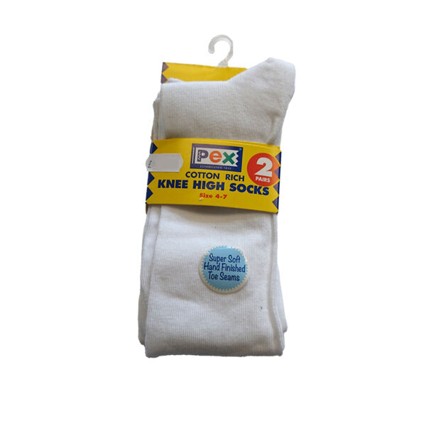 White Knee High Socks Thumbnail